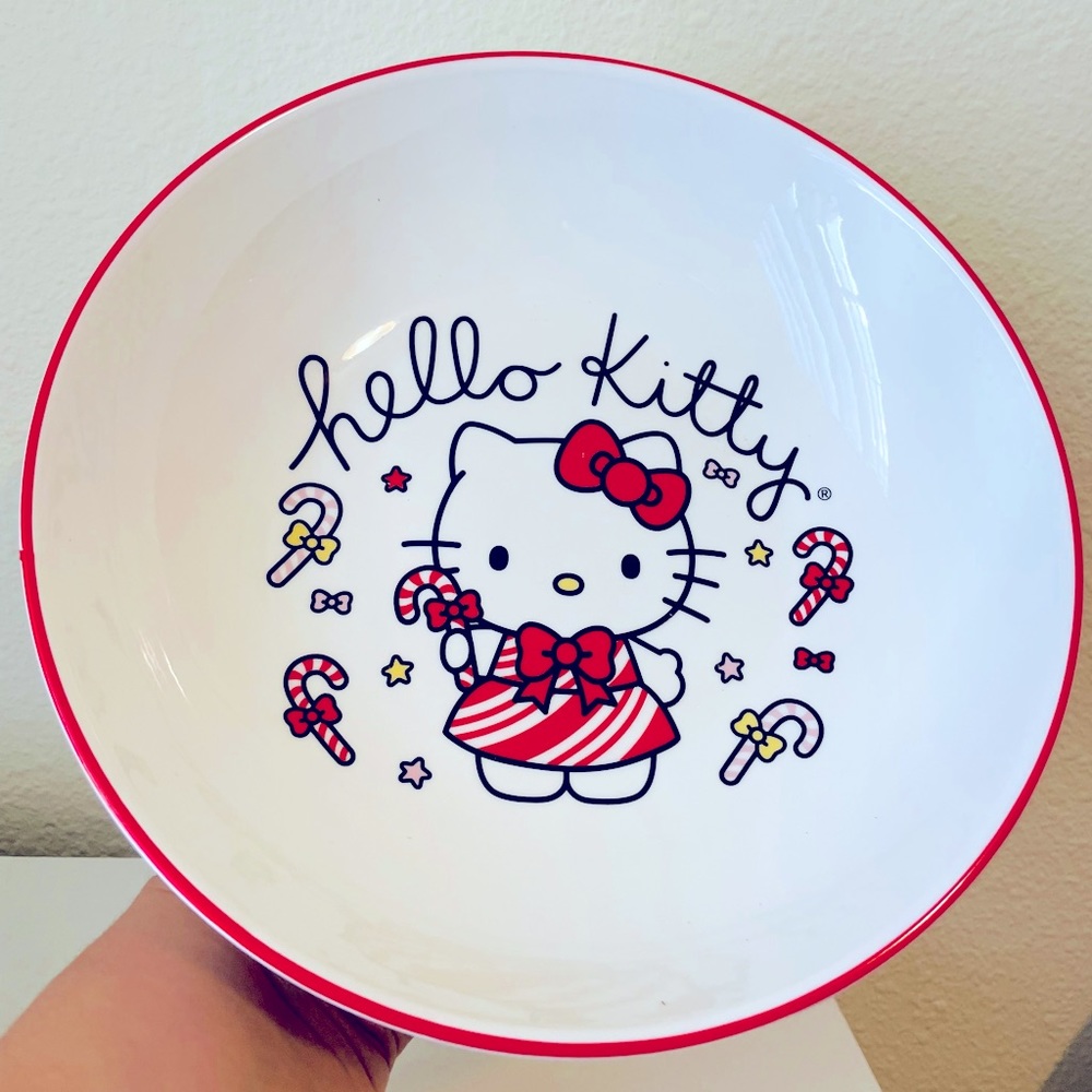 🎄NEW🎄 Hello Kitty Christmas Holiday Candy Cane Serving Bowl